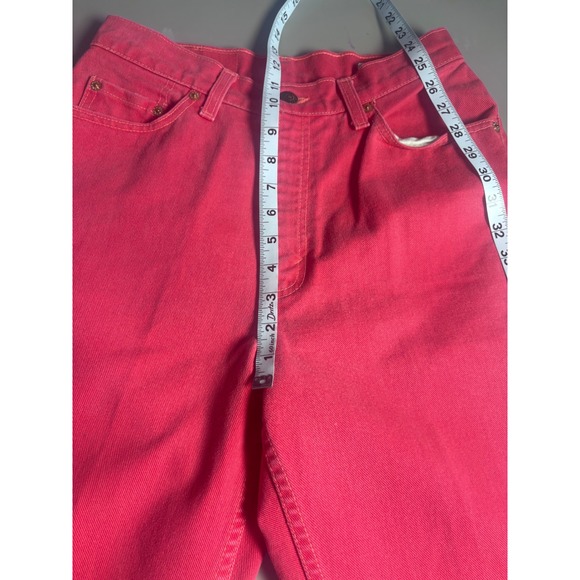 Vtg Levi Strauss Jeans Womens Pink High Waisted Straight Leg‎ Denim 11 - Picture 8 of 11